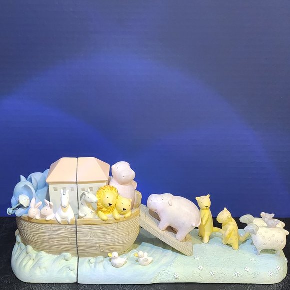 David Walker Noah's Ark Vintage Bookends by Michael And Company. Lion Sheep Ramp - Picture 9 of 9